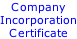 Company Incorporation Certificate